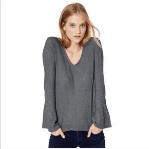Lucky Brand | NWT Grey Bell Sleeve Waffle Thermal